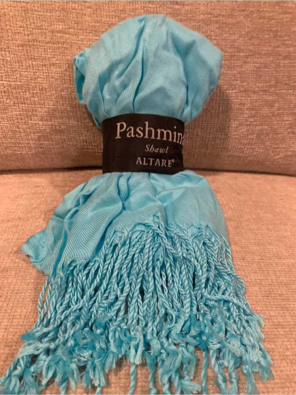 Altare Pashmina Shawl - Bright Turquoise Blue